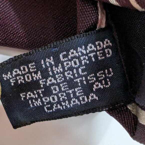 Vintage Polo Ralph Lauren Burgundy Striped Silk Tie - Made in Canada - Picture 5 of 8